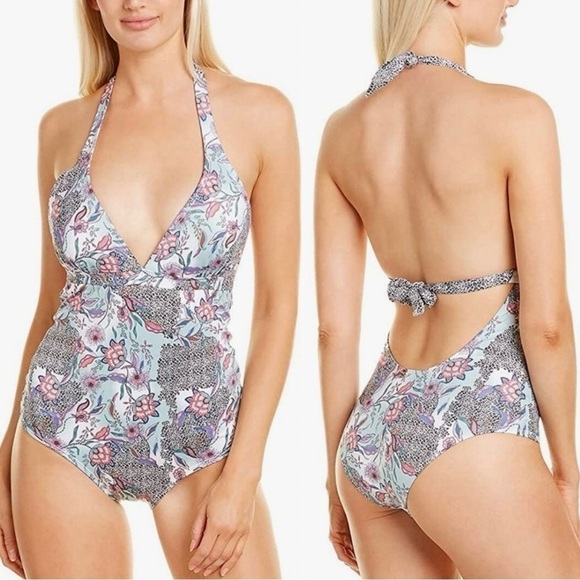 OndadeMar African Flowers One Piece Halter Swimsuit Size Small ondademar New NWT - Picture 10 of 10